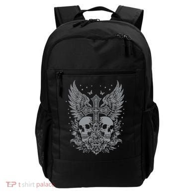 Emo Grunge Aesthetic Goth Skull Cross Gothic Butterfly Backpack