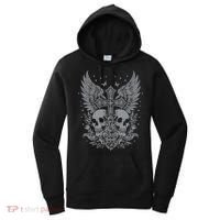 Emo Grunge Aesthetic Goth Skull Cross Gothic Butterfly Women's Hoodie thumb 0