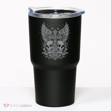 Emo Grunge Aesthetic Goth Skull Cross Gothic Butterfly Tumbler