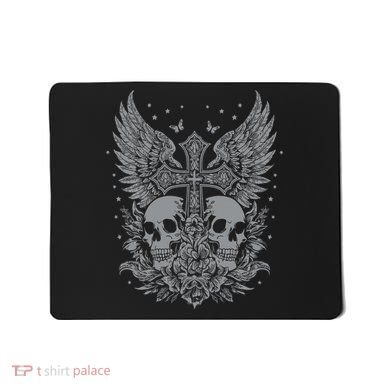 Emo Grunge Aesthetic Goth Skull Cross Gothic Butterfly Mousepad