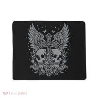 Emo Grunge Aesthetic Goth Skull Cross Gothic Butterfly Mousepad thumb 0