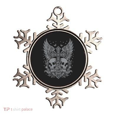 Emo Grunge Aesthetic Goth Skull Cross Gothic Butterfly Ornament