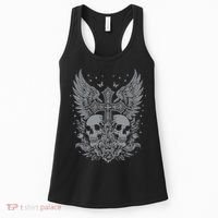 Emo Grunge Aesthetic Goth Skull Cross Gothic Butterfly Women's Tank Top thumb 0