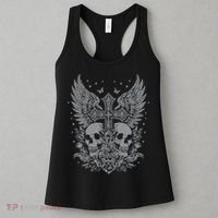 Emo Grunge Aesthetic Goth Skull Cross Gothic Butterfly Women's Tank Top thumb 3