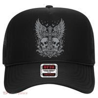 Emo Grunge Aesthetic Goth Skull Cross Gothic Butterfly Hat thumb 0