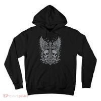 Emo Grunge Aesthetic Goth Skull Cross Gothic Butterfly Tall Hoodie thumb 0