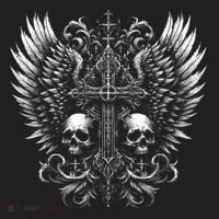 Emo Grunge Aesthetic Alt Goth Skull Cross Gothic Women's Sweatshirt thumb 2