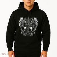 Emo Grunge Aesthetic Alt Goth Skull Cross Gothic Hoodie thumb 2