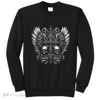 Emo Grunge Aesthetic Alt Goth Skull Cross Gothic Sweatshirt thumb 0