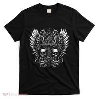 Emo Grunge Aesthetic Alt Goth Skull Cross Gothic T-Shirt thumb 0