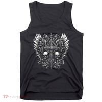 Emo Grunge Aesthetic Alt Goth Skull Cross Gothic Tank Top thumb 0
