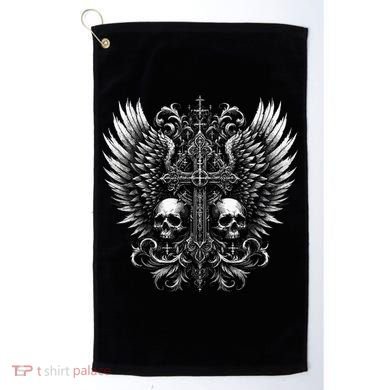 Emo Grunge Aesthetic Alt Goth Skull Cross Gothic Golf Towel