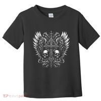 Emo Grunge Aesthetic Alt Goth Skull Cross Gothic Toddler T-Shirt thumb 0