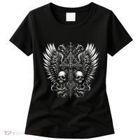 Emo Grunge Aesthetic Alt Goth Skull Cross Gothic Women's T-Shirt thumb 0