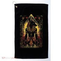 Egyptian Gods Anubis Ra Ruler Egyptian God Golf Towel thumb 0