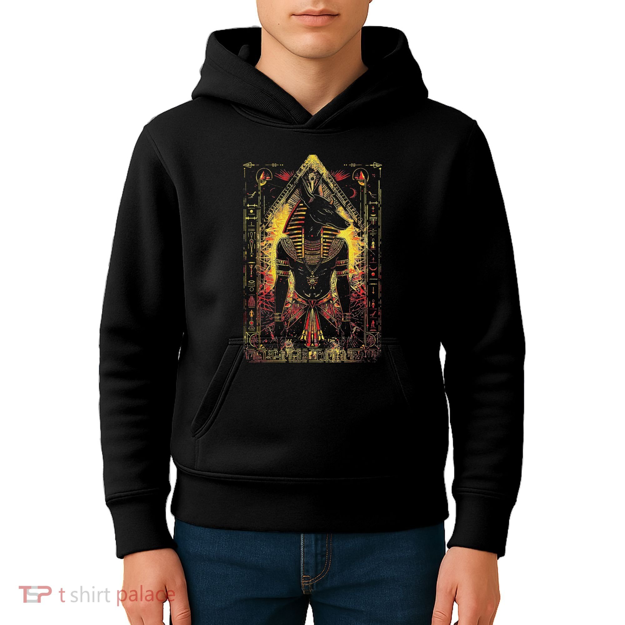 Egyptian Gods Anubis Ra Ruler Egyptian God Kids Hoodie