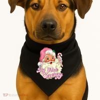 Etro Groovy Big Nick Santa Energy Pink Santa Christmas Xmas USA-Made Doggie Bandana thumb 1
