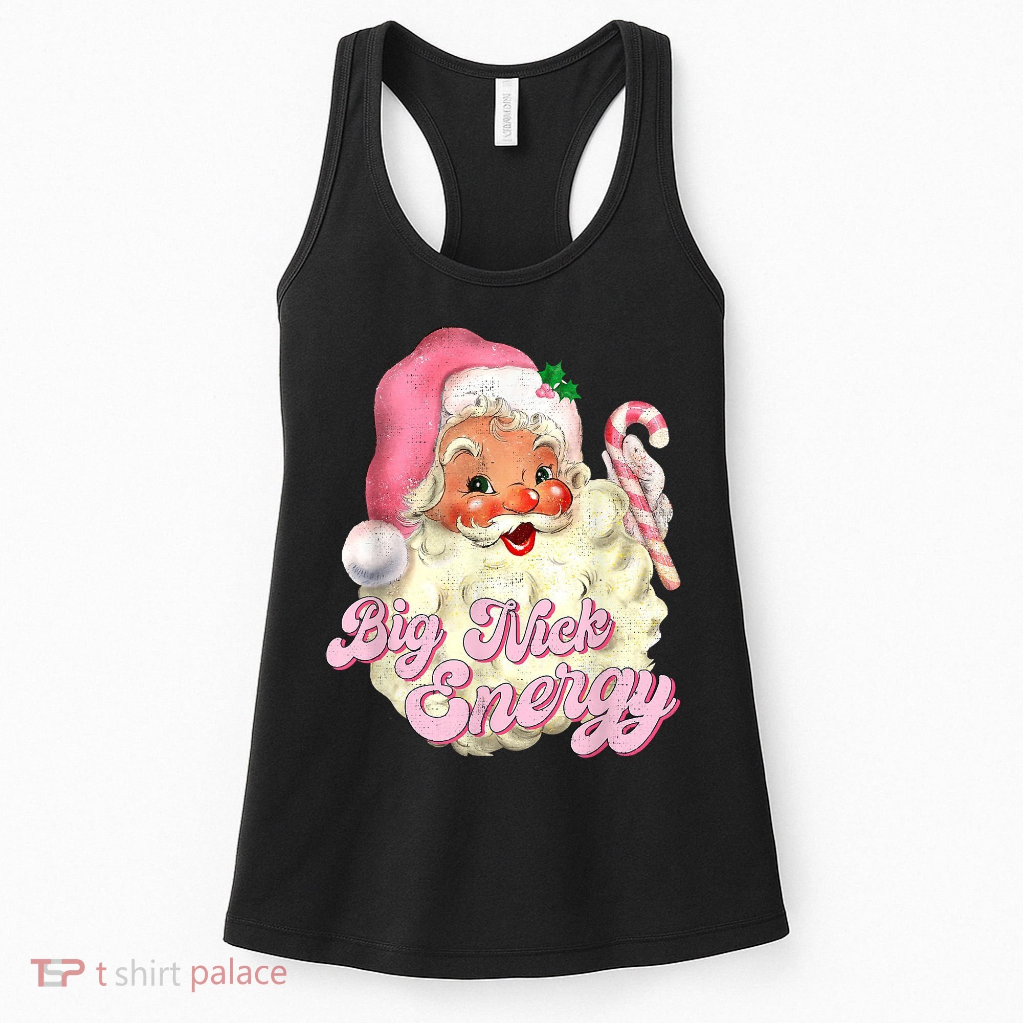 Etro Groovy Big Nick Santa Energy Pink Santa Christmas Xmas Women's Tank Top