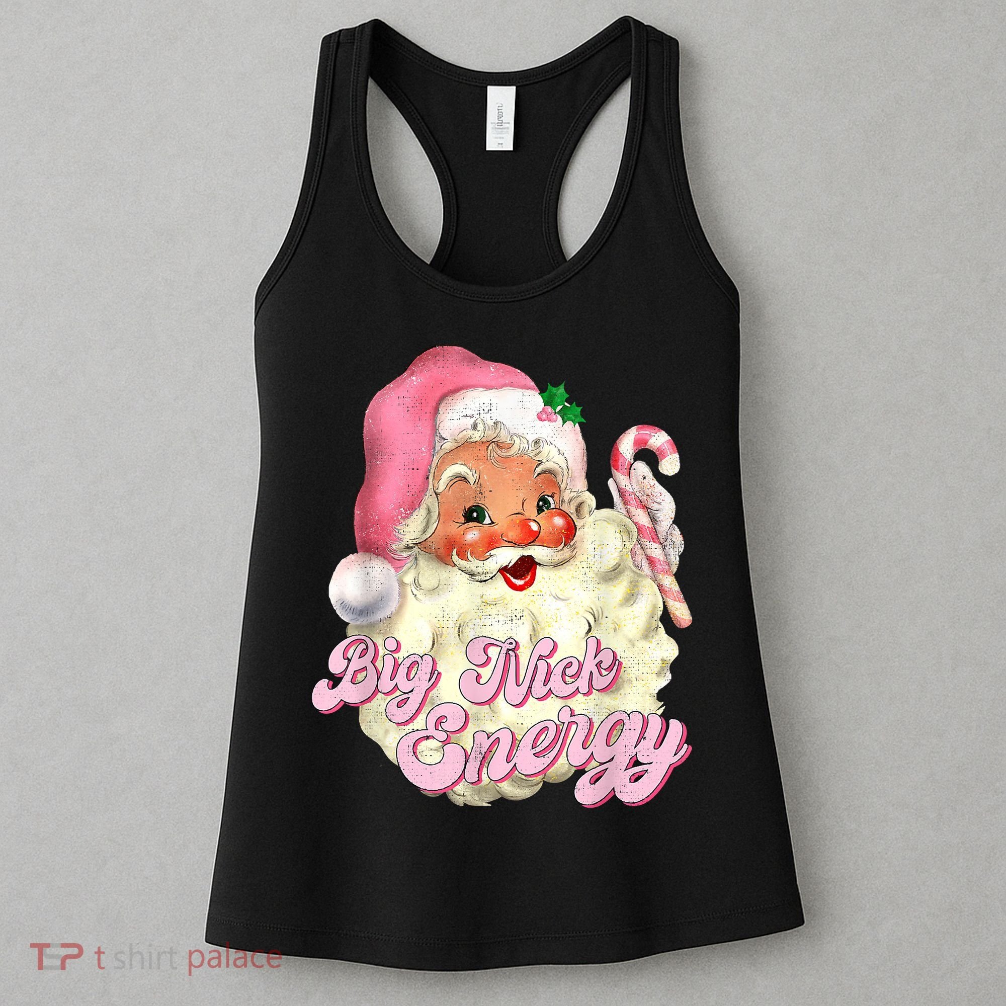 Etro Groovy Big Nick Santa Energy Pink Santa Christmas Xmas Women's Tank Top