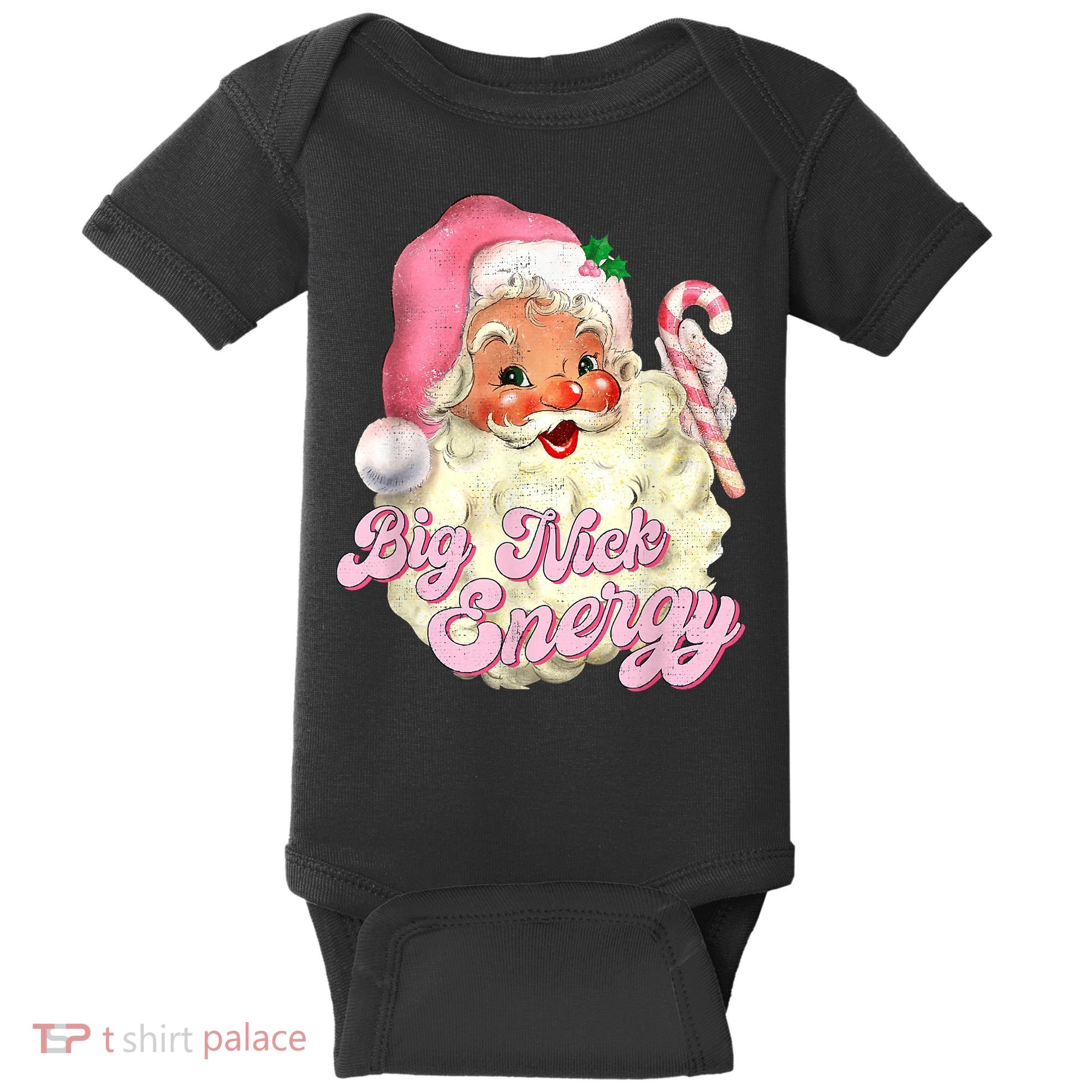 Etro Groovy Big Nick Santa Energy Pink Santa Christmas Xmas Baby Bodysuit