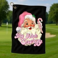 Etro Groovy Big Nick Santa Energy Pink Santa Christmas Xmas Golf Towel thumb 1