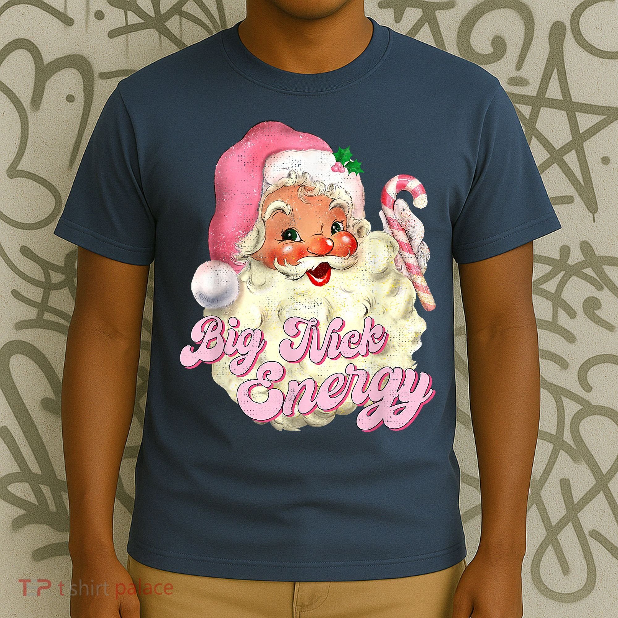 Etro Groovy Big Nick Santa Energy Pink Santa Christmas Xmas T-Shirt