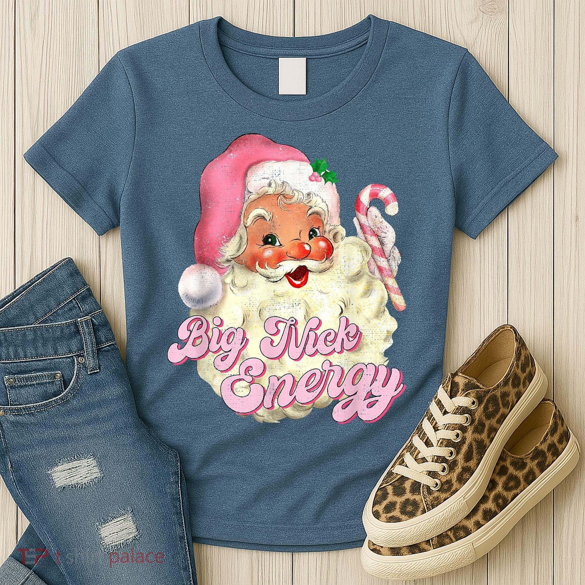 Etro Groovy Big Nick Santa Energy Pink Santa Christmas Xmas Women's T-Shirt