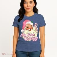 Etro Groovy Big Nick Santa Energy Pink Santa Christmas Xmas Women's T-Shirt thumb 4