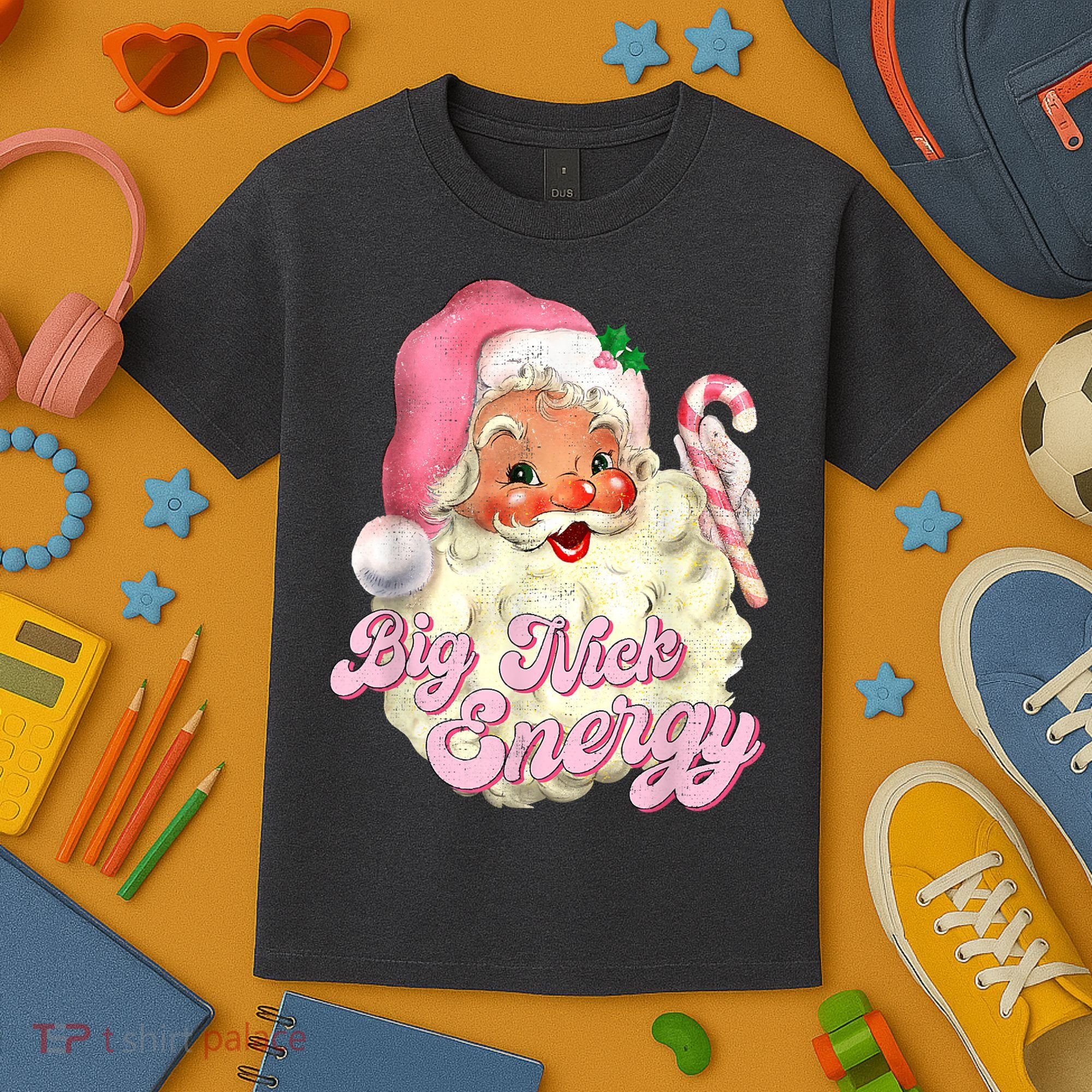 Etro Groovy Big Nick Santa Energy Pink Santa Christmas Xmas Kids T-Shirt