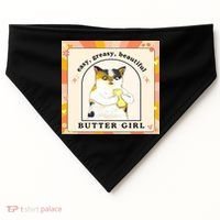 Easy Greasy Beautiful Butter Girl USA-Made Doggie Bandana thumb 0