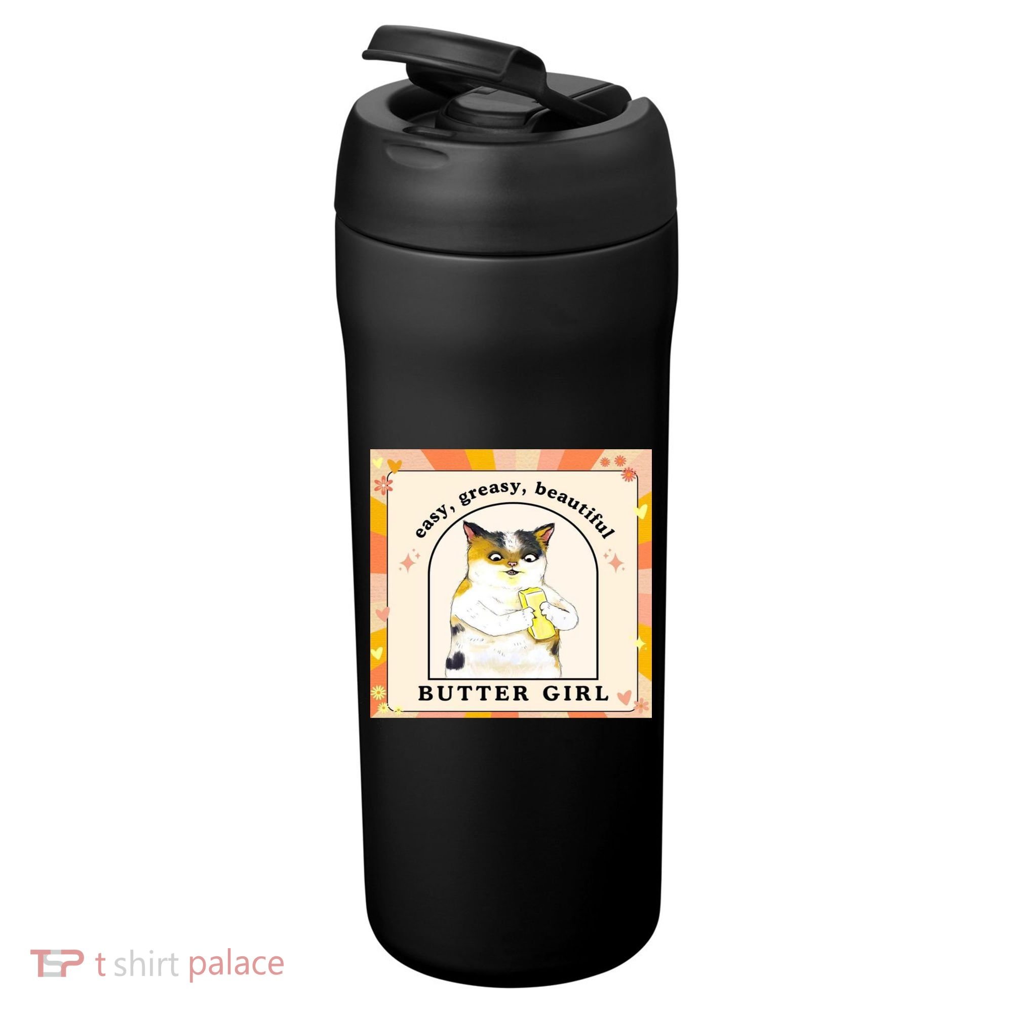Easy Greasy Beautiful Butter Girl 24oz Duet Stainless Steel Tumbler