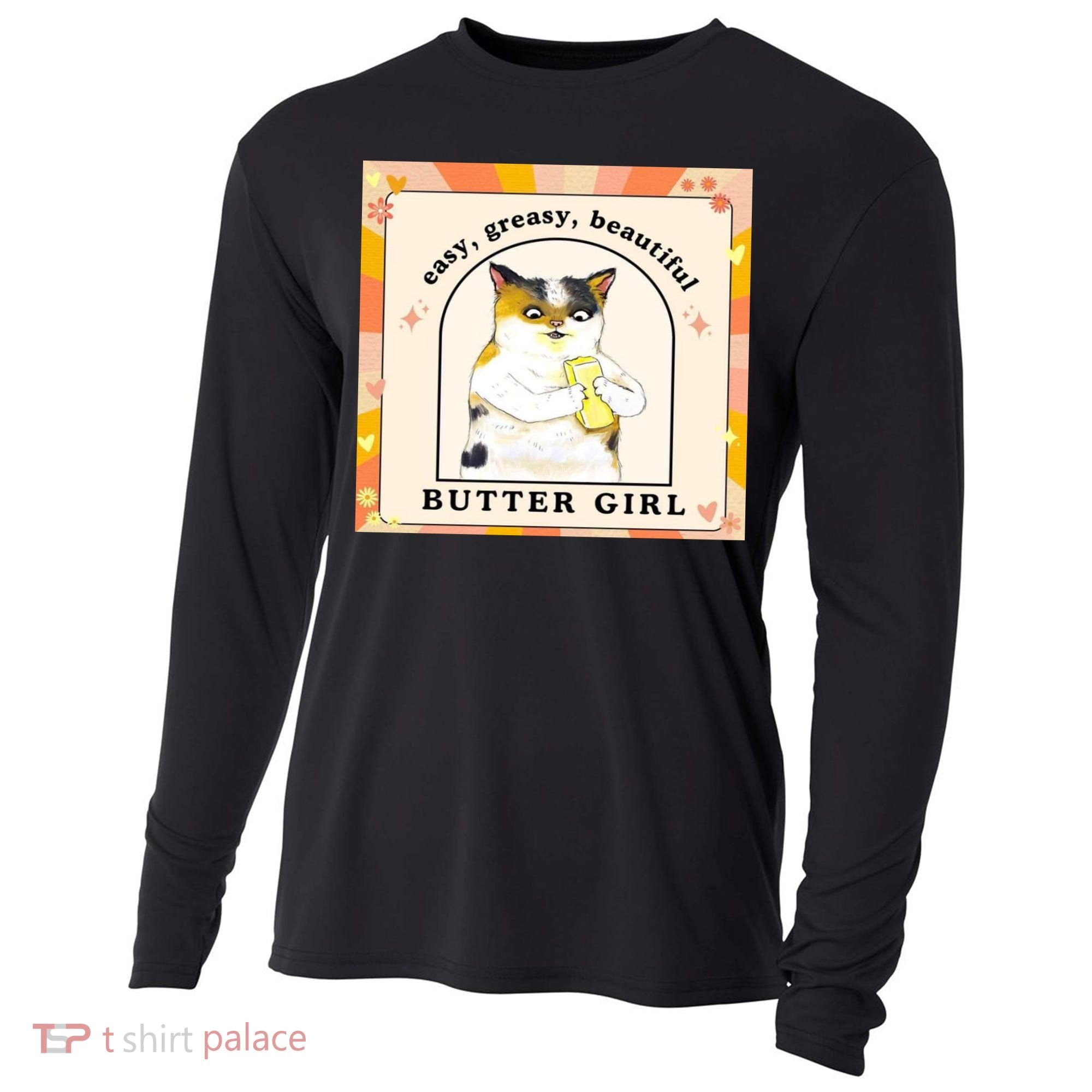 Easy Greasy Beautiful Butter Girl Cooling Performance Long Sleeve Crew