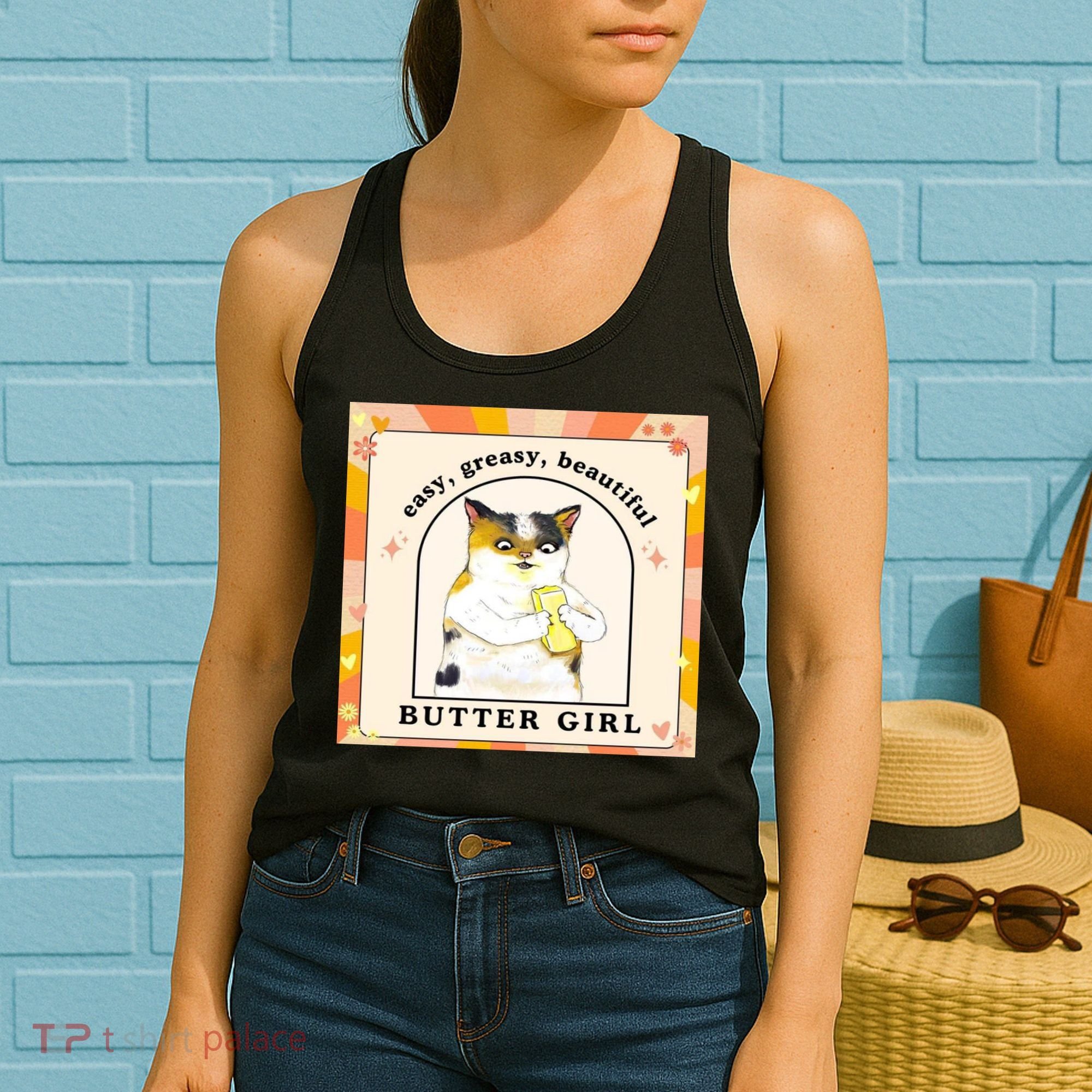 Easy Greasy Beautiful Butter Girl Women's Tank Top