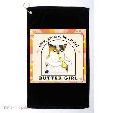 Easy Greasy Beautiful Butter Girl Golf Towel