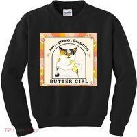 Easy Greasy Beautiful Butter Girl Kids Sweatshirt thumb 0