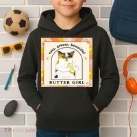 Easy Greasy Beautiful Butter Girl Kids Hoodie thumb 2