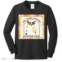 Easy Greasy Beautiful Butter Girl Kids Long Sleeve Shirt thumb 0