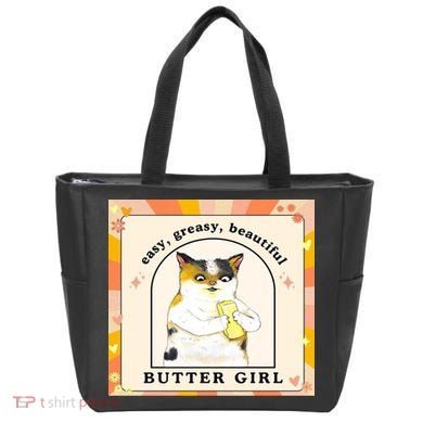 Easy Greasy Beautiful Butter Girl Tote Bag