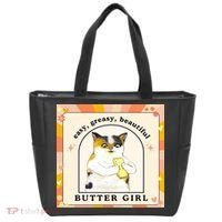 Easy Greasy Beautiful Butter Girl Tote Bag thumb 0