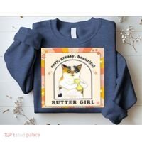 Easy Greasy Beautiful Butter Girl Sweatshirt thumb 2