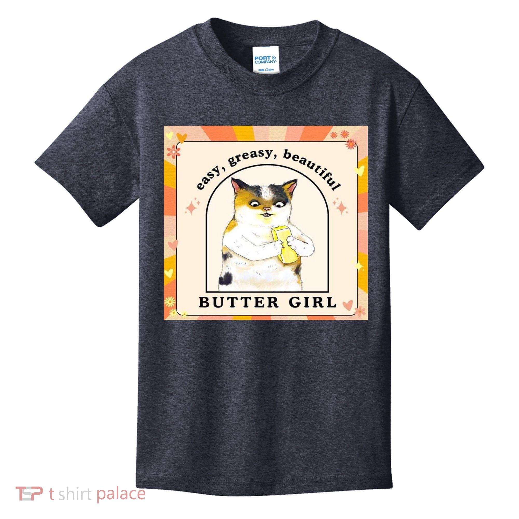 Easy Greasy Beautiful Butter Girl Kids T-Shirt