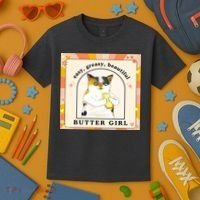 Easy Greasy Beautiful Butter Girl Kids T-Shirt thumb 3
