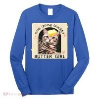 Easy Greasy Beautiful Butter Girl Cat Graphic Long Sleeve Shirt thumb 0
