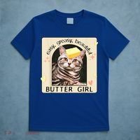 Easy Greasy Beautiful Butter Girl Cat Graphic T-Shirt thumb 5