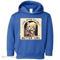 Easy Greasy Beautiful Butter Girl Cat Graphic Toddler Hoodie thumb 0