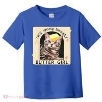 Easy Greasy Beautiful Butter Girl Cat Graphic Toddler T-Shirt thumb 0