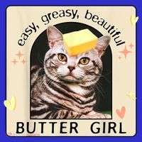 Easy Greasy Beautiful Butter Girl Cat Graphic Visor thumb 3