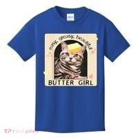 Easy Greasy Beautiful Butter Girl Cat Graphic Kids T-Shirt thumb 0