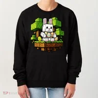 Easter Gamer Bunny Pixel Rabbit Women's Sweatshirt thumb 0