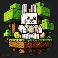 Easter Gamer Bunny Pixel Rabbit Women's Sweatshirt thumb 2